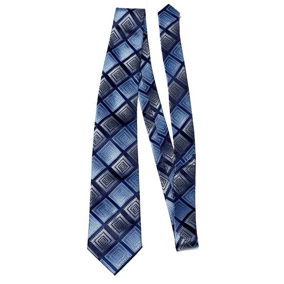 Pronto Uomo Couture Blue Diamond Tie - Picture 2 of 5